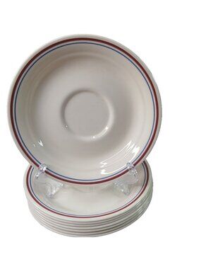 Corelle Abundance 8 Saucers - NO CUPS / MUGS- Fruit Rimmed Pattern Preowned